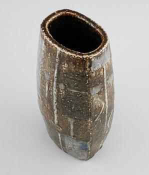 Unique chamotte stoneware vase  by CARL-HARRY STÅLHANE, Rörstrand, signed and dated -63.