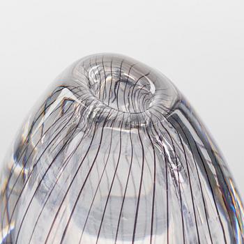 Vicke Lindstrand, four glass vases, Kosta.