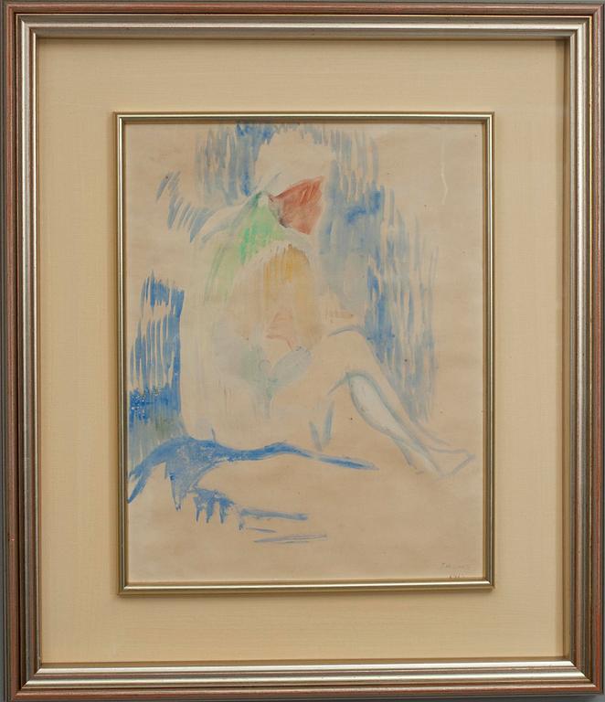 VERNER THOMÉ, vesiväri, sign. ja päiv. 1915.