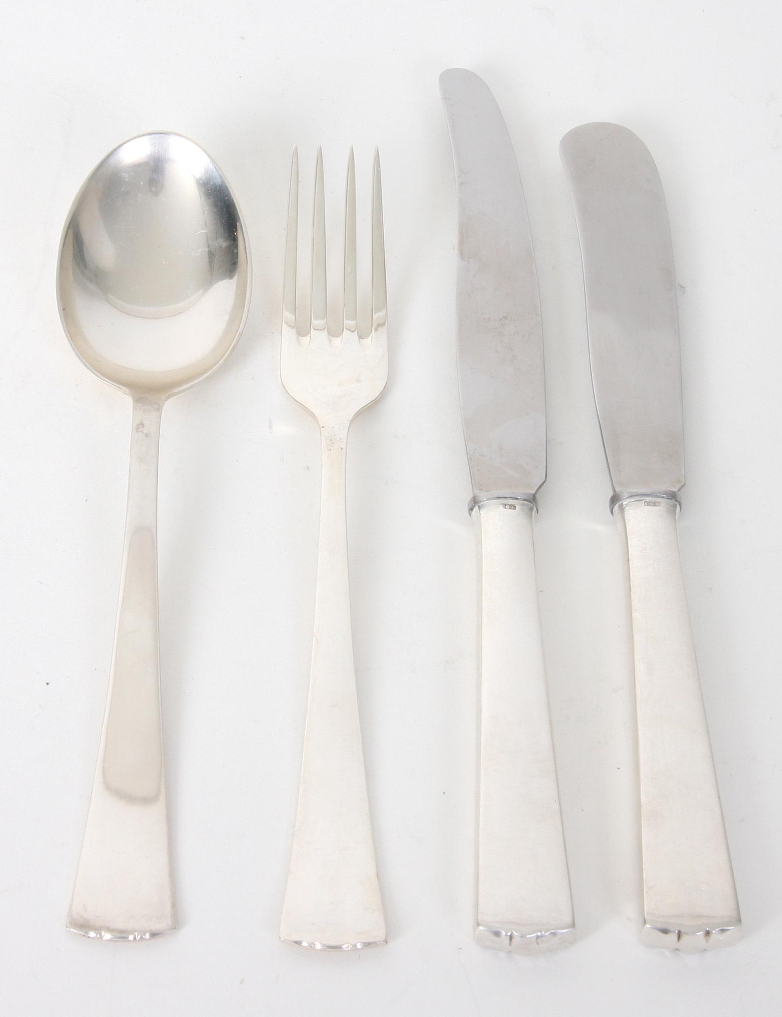 BESTICKSERVISDELAR, 22 st, silver.