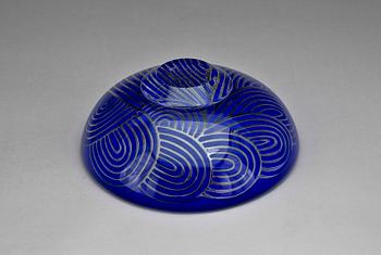 SKÅL, glas, Ingeborg Lundin, Orrefors, sign och dat -68.