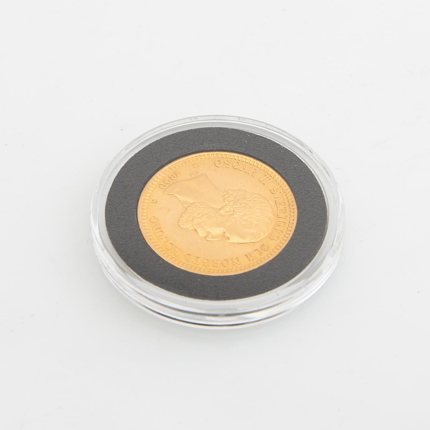 Guldmynt Sverige, Oscar II 20 kr, 1890.