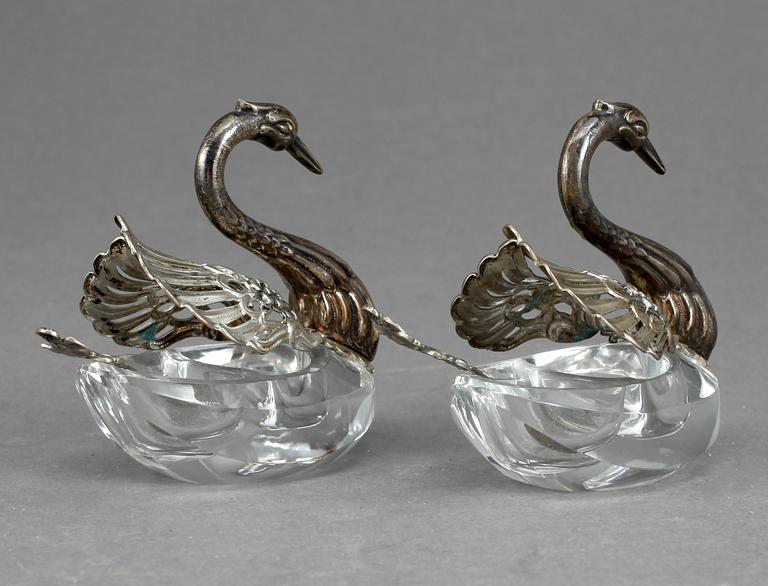 SALTKAR, ett par, silver, Gewe, Malmö, 1977.