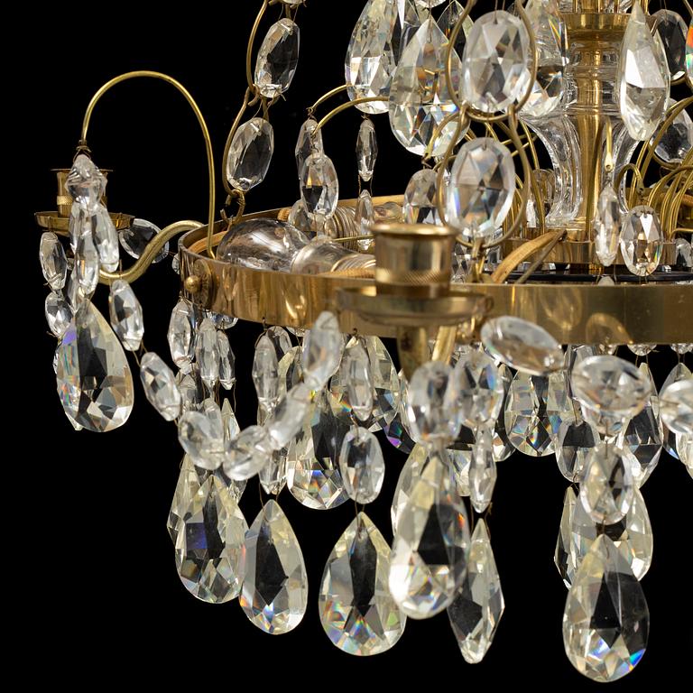 A second half of the 20th century Gustavian style chandelier.