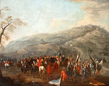 Jan van Huchtenburg Attributed to, Battle scene.