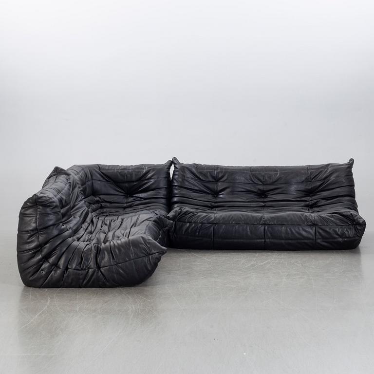 MICHEL DUCAROY, sofa, "Togo",3 pcs,  Ligne Roset, late 20th century.