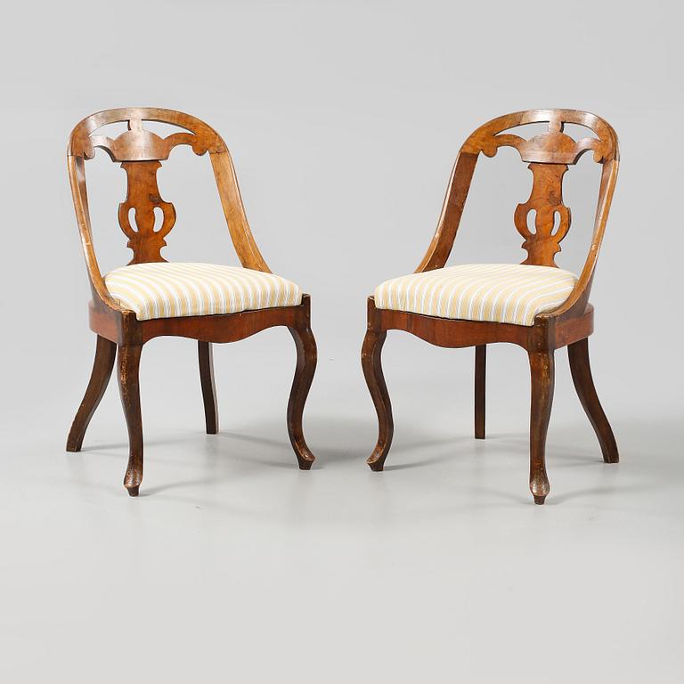 STOLAR, ett par, s.k Göteborgsstolar, sent 1800-tal.
