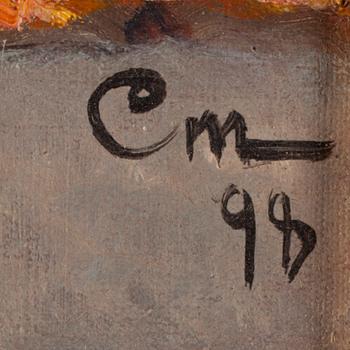 GUSTAF CEDERSTRÖM, olja på duk. Monogramsignerad och daterad 98.