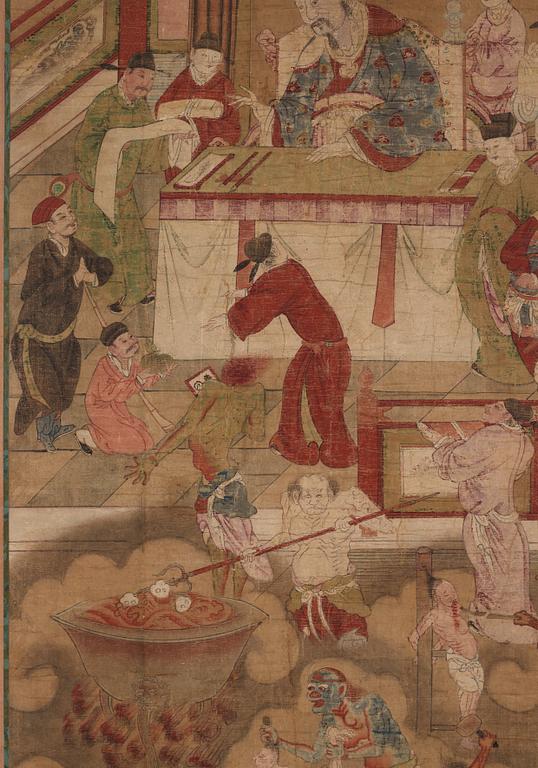 A Chinese painting, ink and colour on paper, unidentified master, 18th/19th Century.