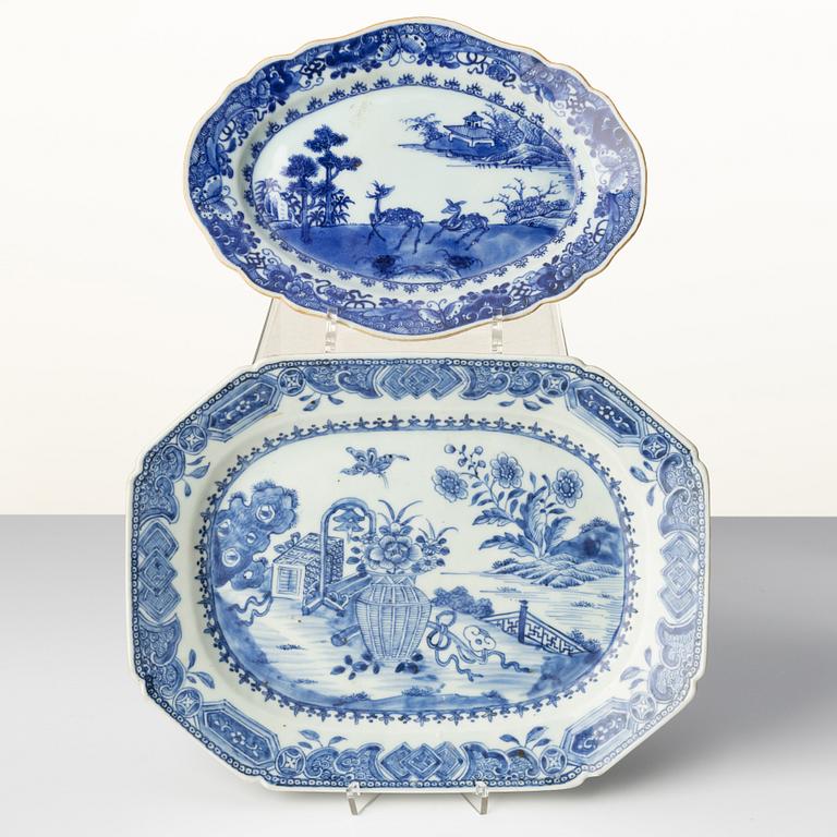 Parti, 8 delar, porslin. Qingdynastin, Qianlong (1736-95).