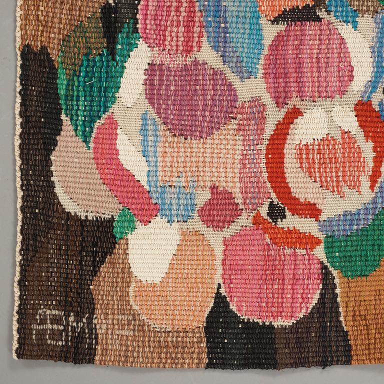 Barbro Sprinchorn, A TAPESTRY, "Mässa i Madrid" (a detail), a tapestry variant, ca 97,5 x 99 cm, signed AB MMF BS.
