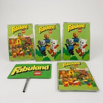 A set of 5 Lego store displays "Fabuland", 1970/80s.