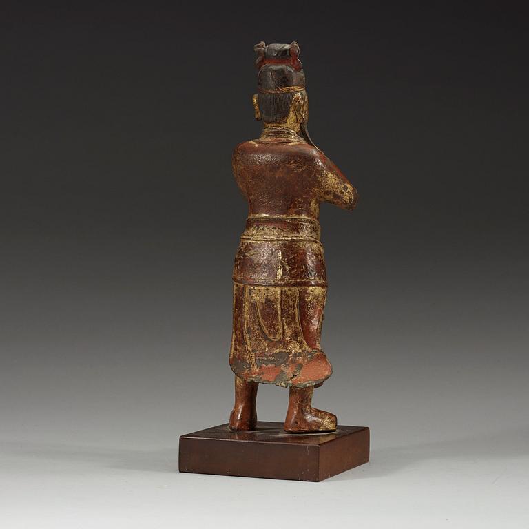 FIGURIN, förgylld brons. Ming dynastin (1368-1644).