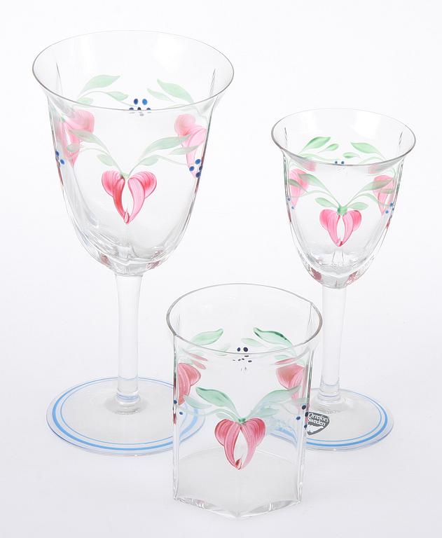 GLASSERVIS, 30 delar, "Maja", Eva Englund, Orrefors.