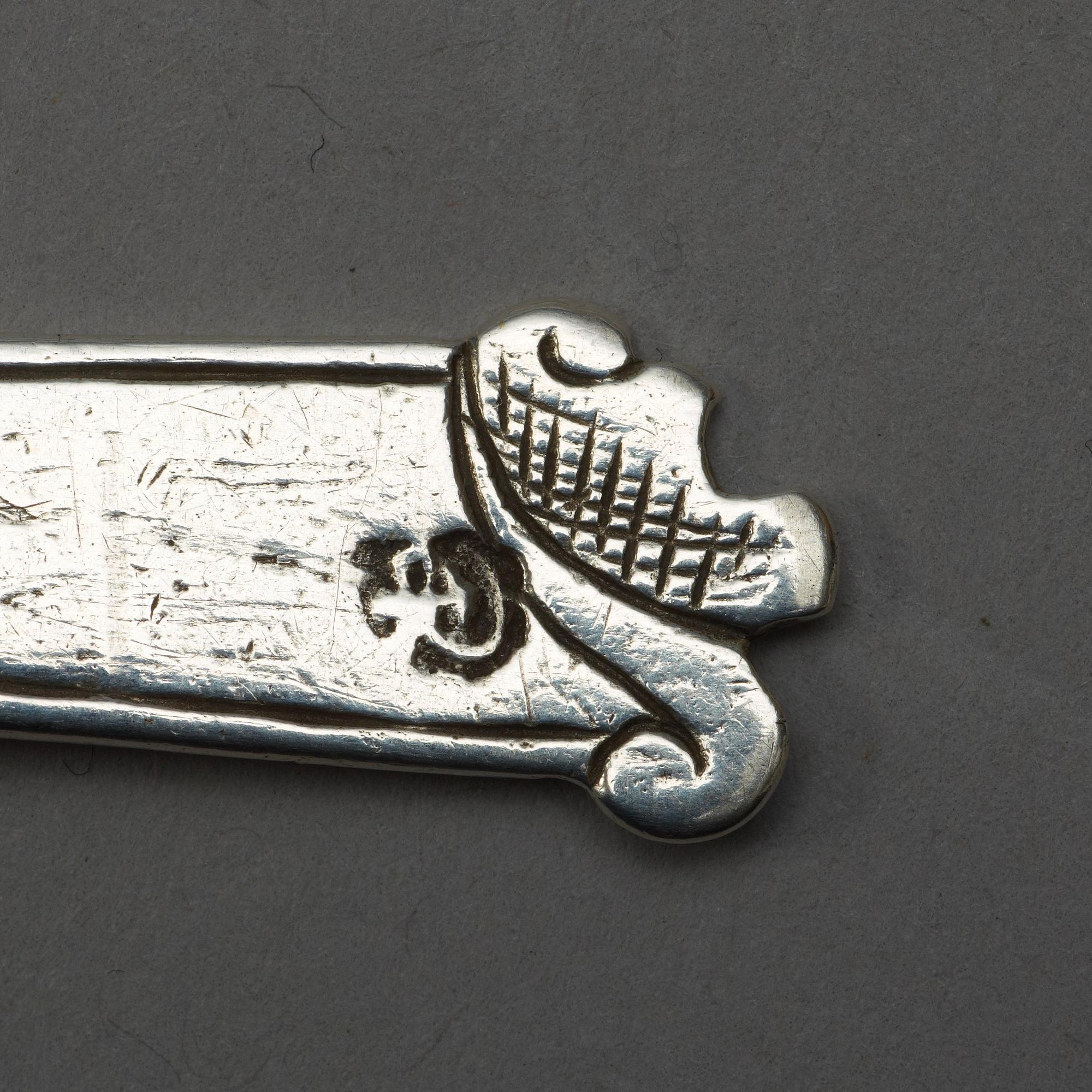 A Scandinavian 17th century spoon, possibly, unidentified makers mark.