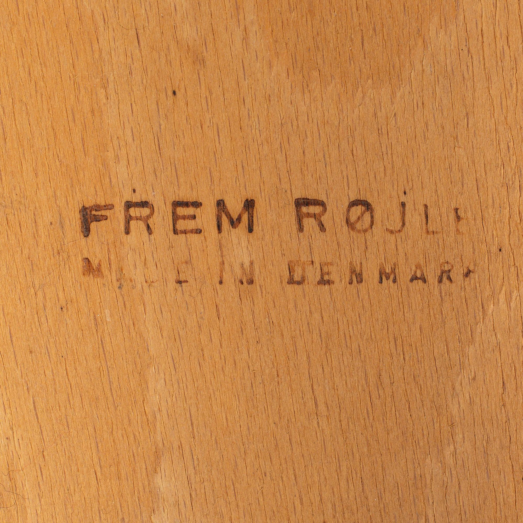 HANS OLSEN, a five-piece teak fining suite from Frem Røjle, Denmark, 1950's/60's.