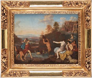 Cornelis van Poelenburgh Hans krets, Satyr och nymfer.