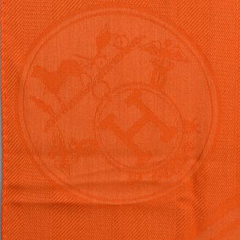 A cashmere and silk shawl by Hermès.