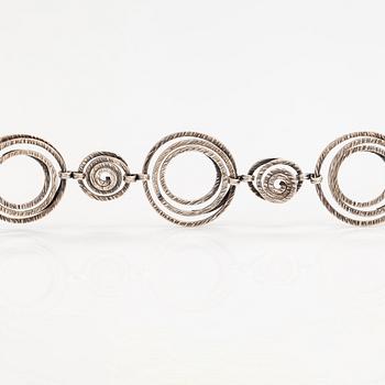 Elis Kauppi, A stelring silver bracelet. Kupittaan kulta, TUrku 1969.