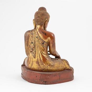 Buddha, trä, Thailand, 1900-tal.