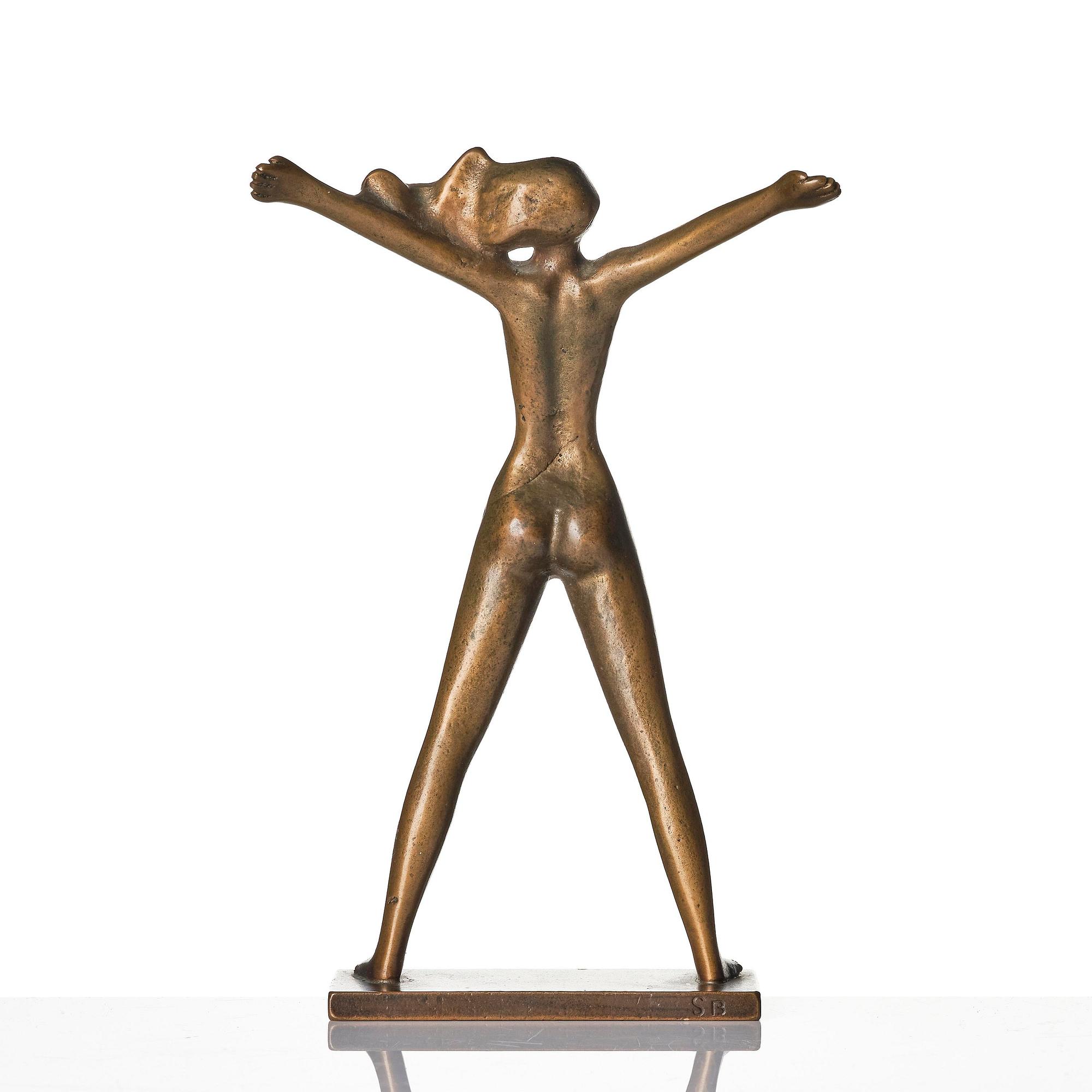 Stig Blomberg, skulptur, "Fritidsflickan", även kallad "Våren", brons, Ystad-Metall.