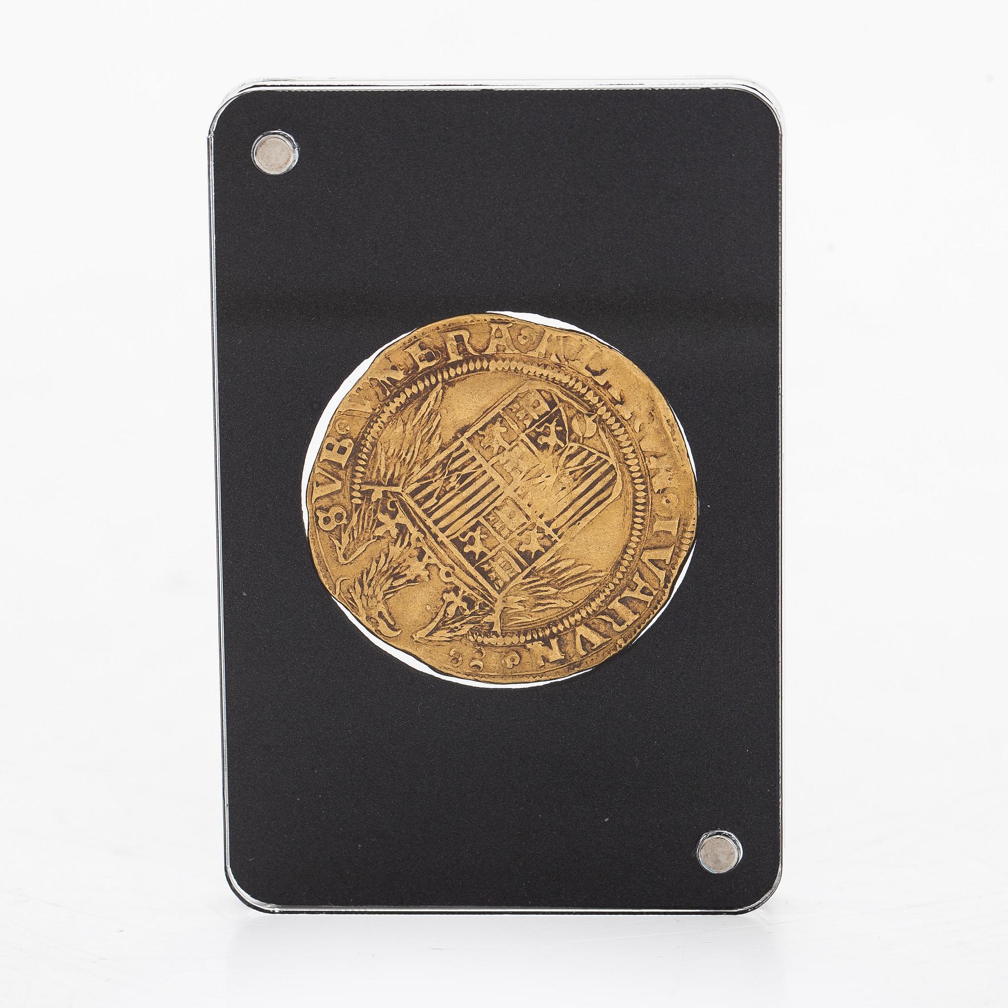 Coin, 2 ducats, Ferdinand V and Isabella I, gold 99%.