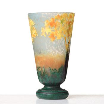 Daum, an Art Nouveau cameo glass vase, Nancy France.