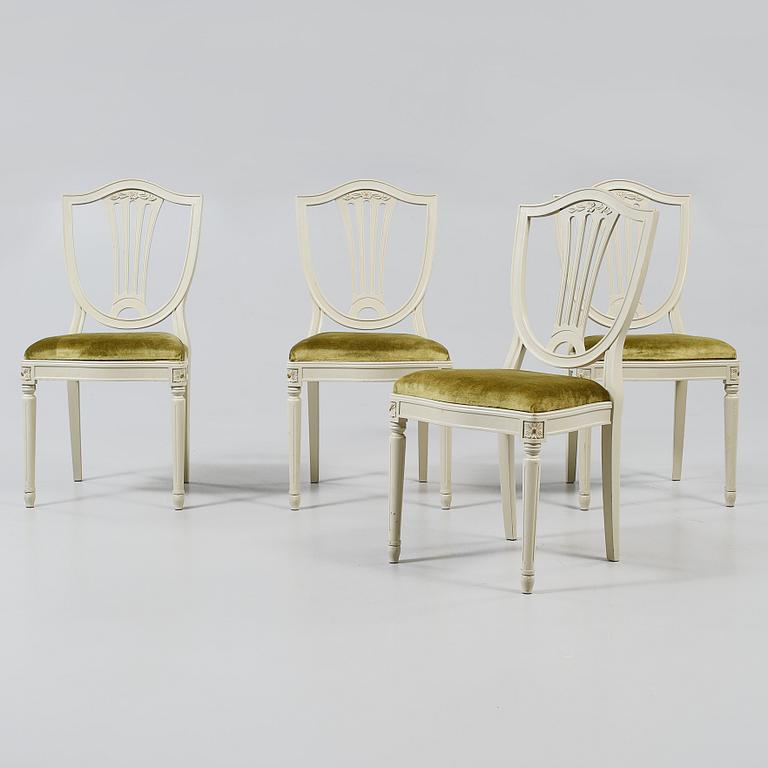 STOLAR, 4 st, gustaviansk stil, 1900-talets andra hälft.