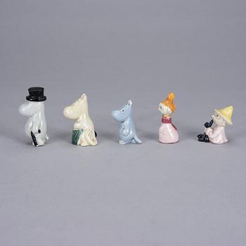 FIGURINER, 5 st, "Mumin", Signe Hammarsten-Jansson, 1950-tal.