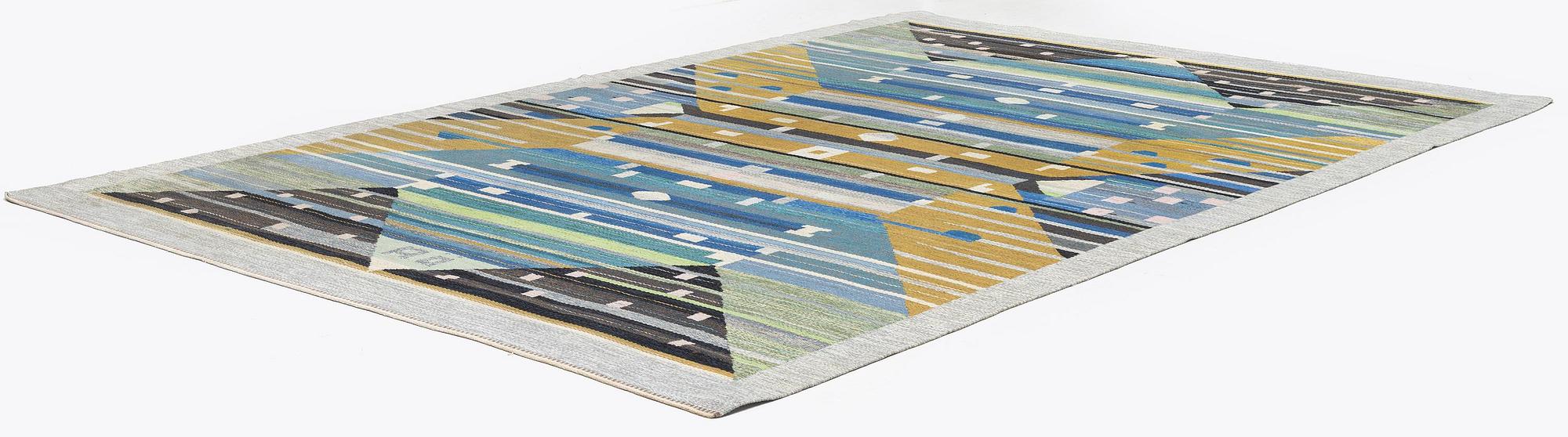 Agda Österberg, a carpet. 'Matta 232' or a variant of it, flat and tapestry weave, c. 352 x 240 cm, signed AÖ.