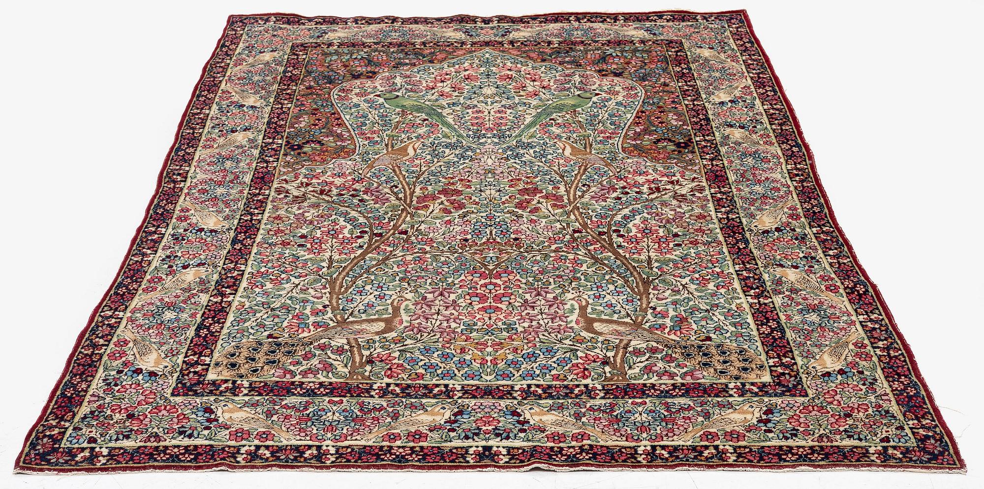 Matta, antik Kirman Laver, södra Persien, ca 210 x 134 cm.