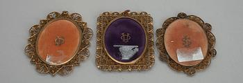 MINIATYYREJA, 3 kpl, sign. Venäjä, 1900-luku.