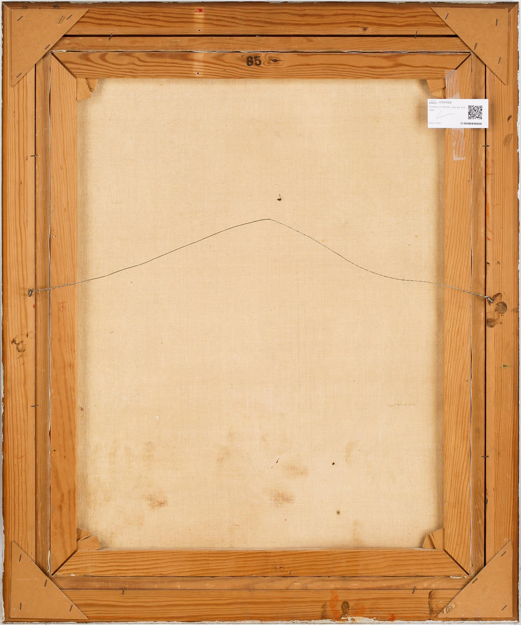 CHARLES ROKA, olja på duk, signerad.