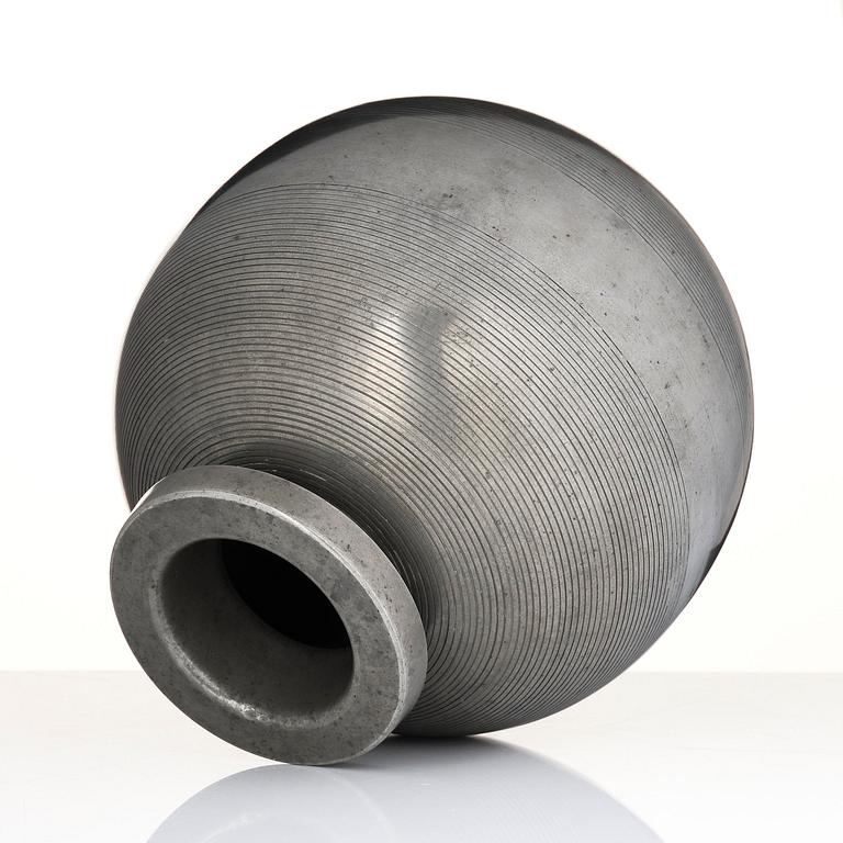 Sylvia Stave, a pewter vase model 5496, C.G. Hallberg, Stockholm, 1934.