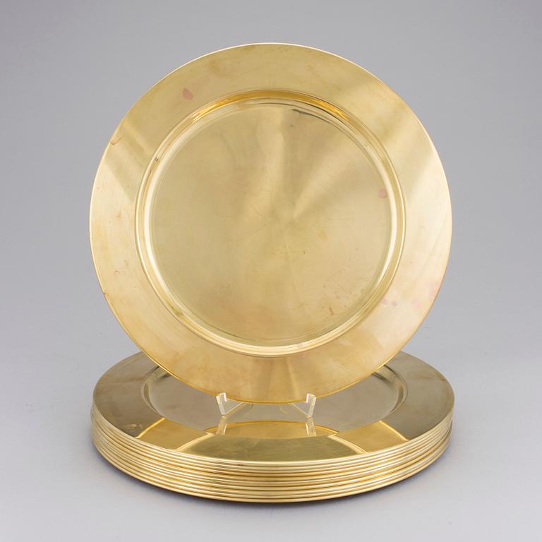 KUVERTTALLRIKAR, 12 st, mässing. Scanmalay. Danmark.