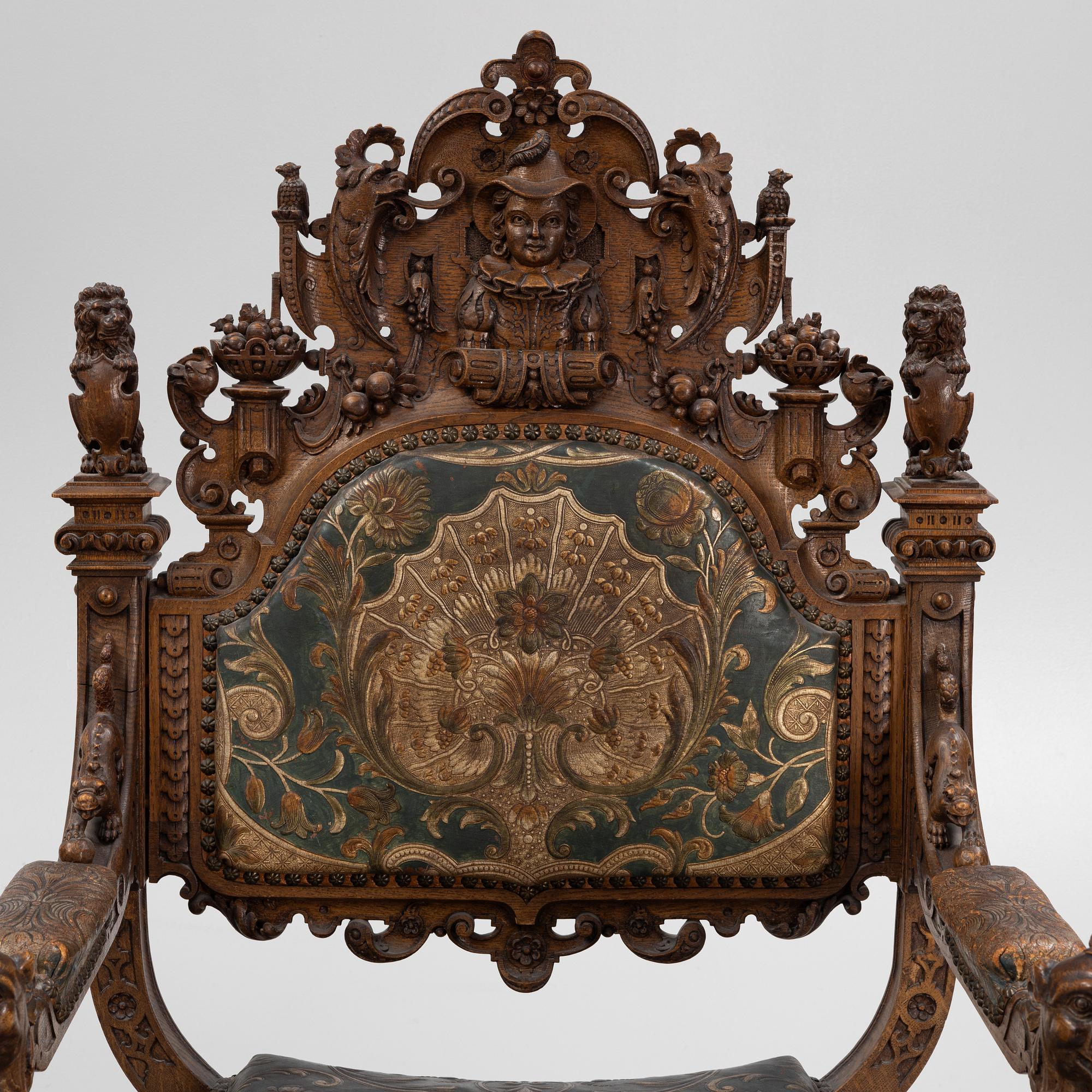 A pair of chairs, late 19th Century.
