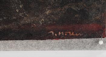 Ingegerd Möller, collage and mixed media. Signed.