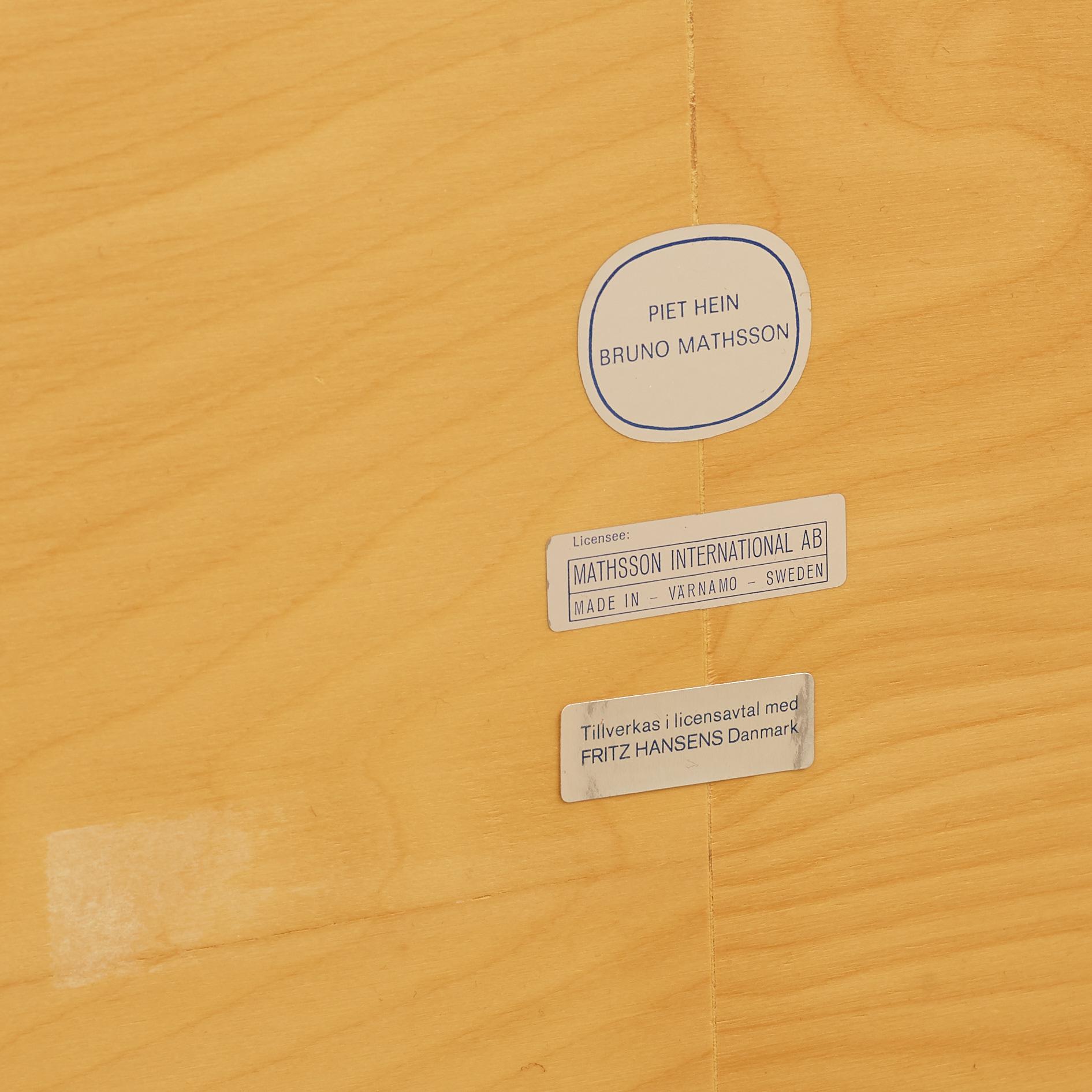 Bruno Mathsson & Piet Hein, a "Superellips" dining table Mathsson International.