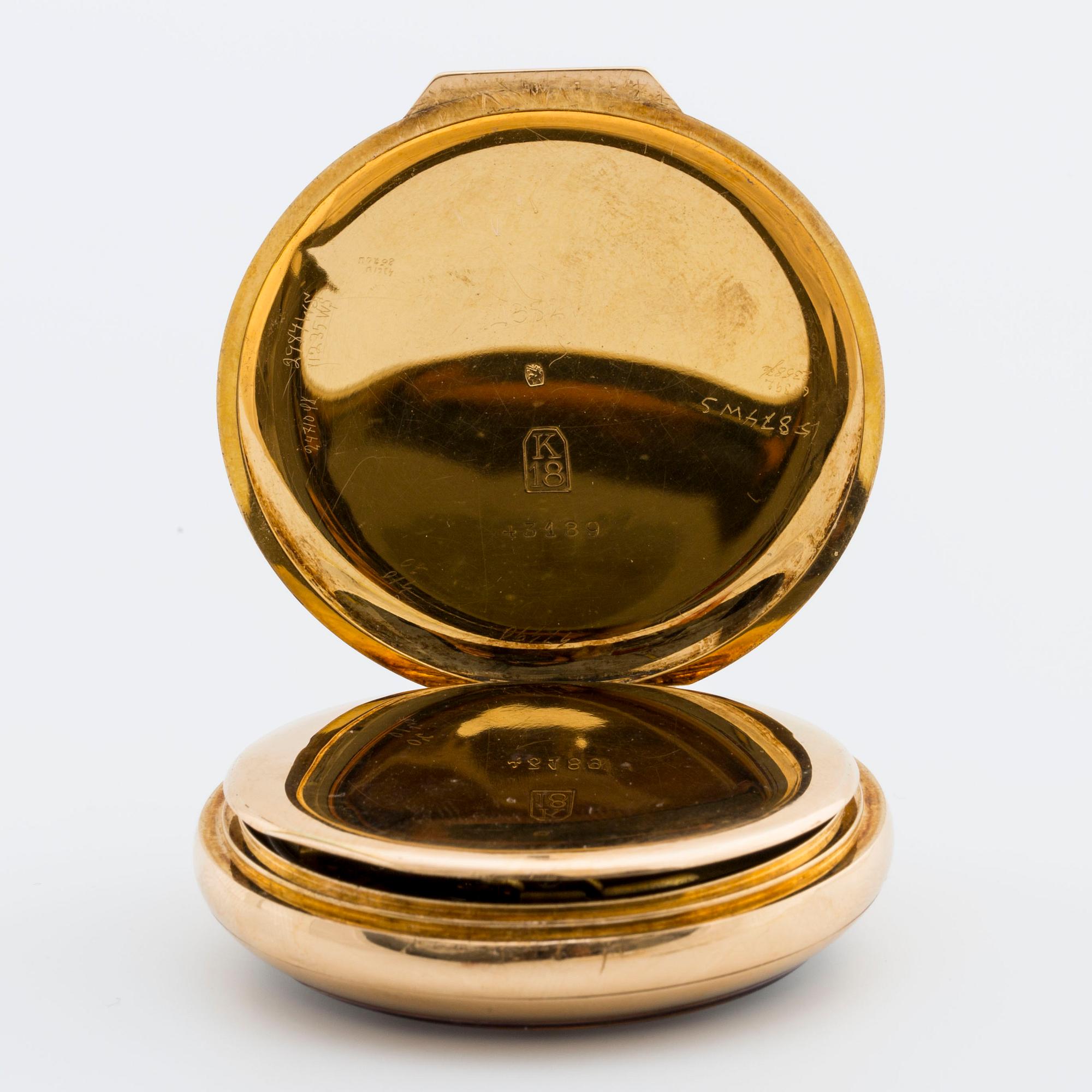 POCKET WATCH, Angelus Alarm Patent, 18K, early / mid 20th Century.