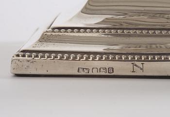 LJUSSTAKAR, ett par, silver, England Sheffield 1918.