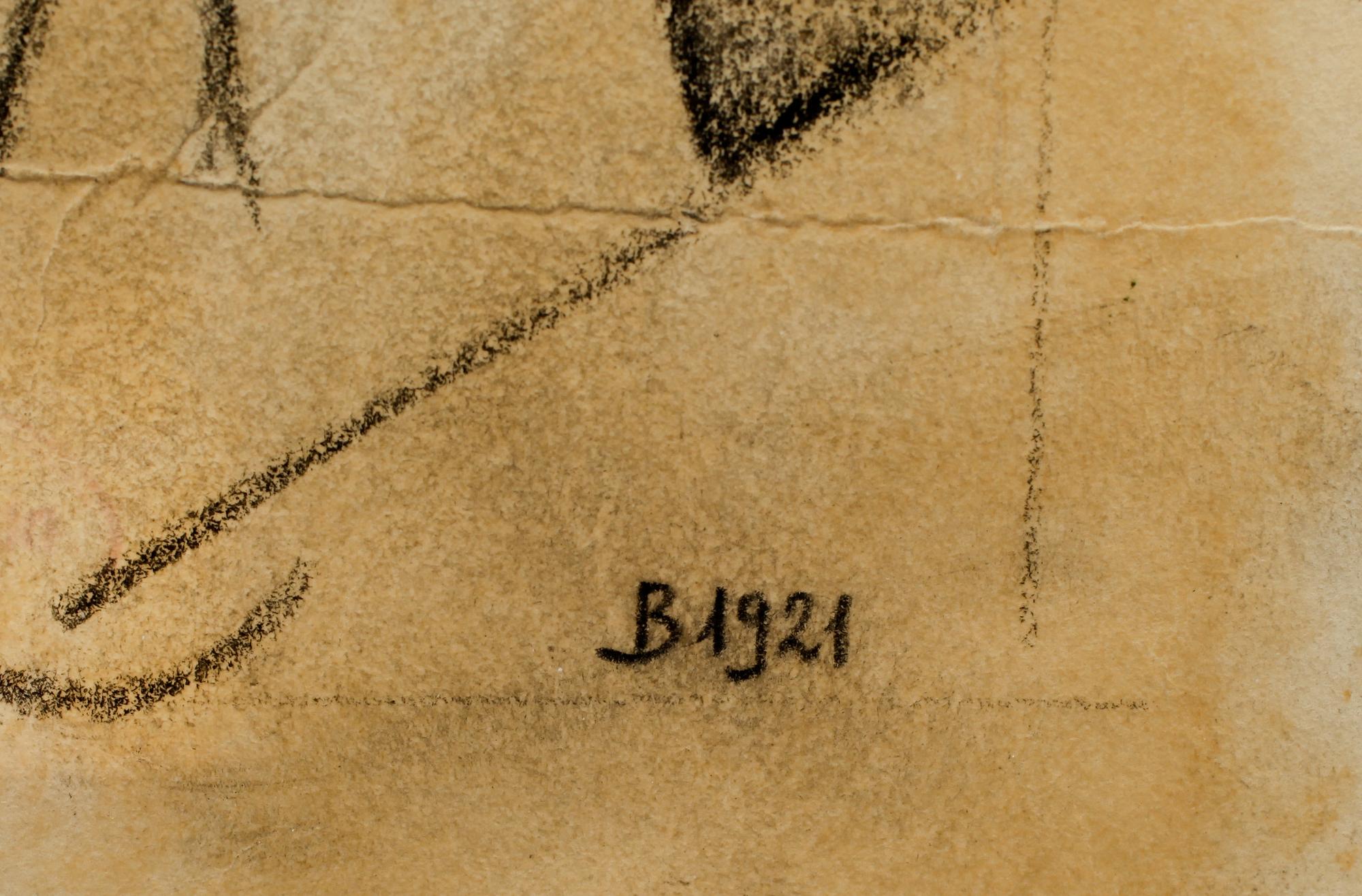 ALEXANDER VESNIN, blyerts, monogramsign och dat 1921.