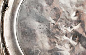 LJUSSTAKAR, 1 par, pläter, Moskva, 1800-talets andra hälft.
