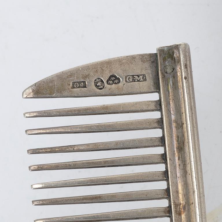 Silver, 9 pieces, Sweden and Denmark, 19th-20th century.