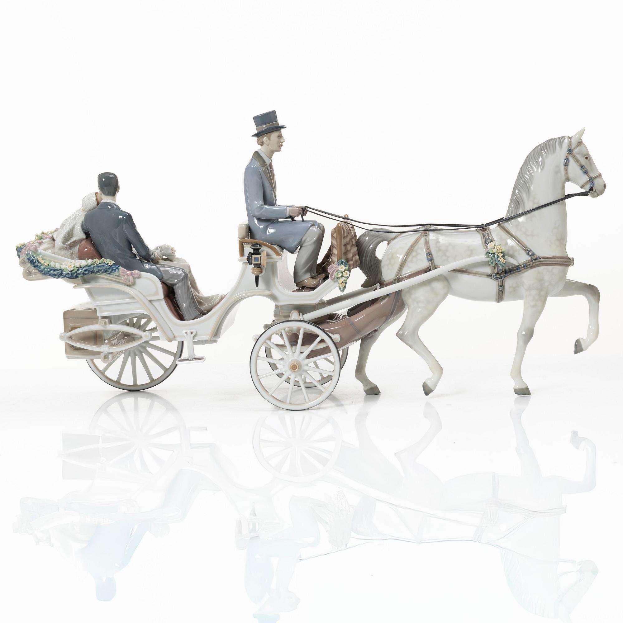 Lladró, figurine, "Bridal Carriage", Spain.