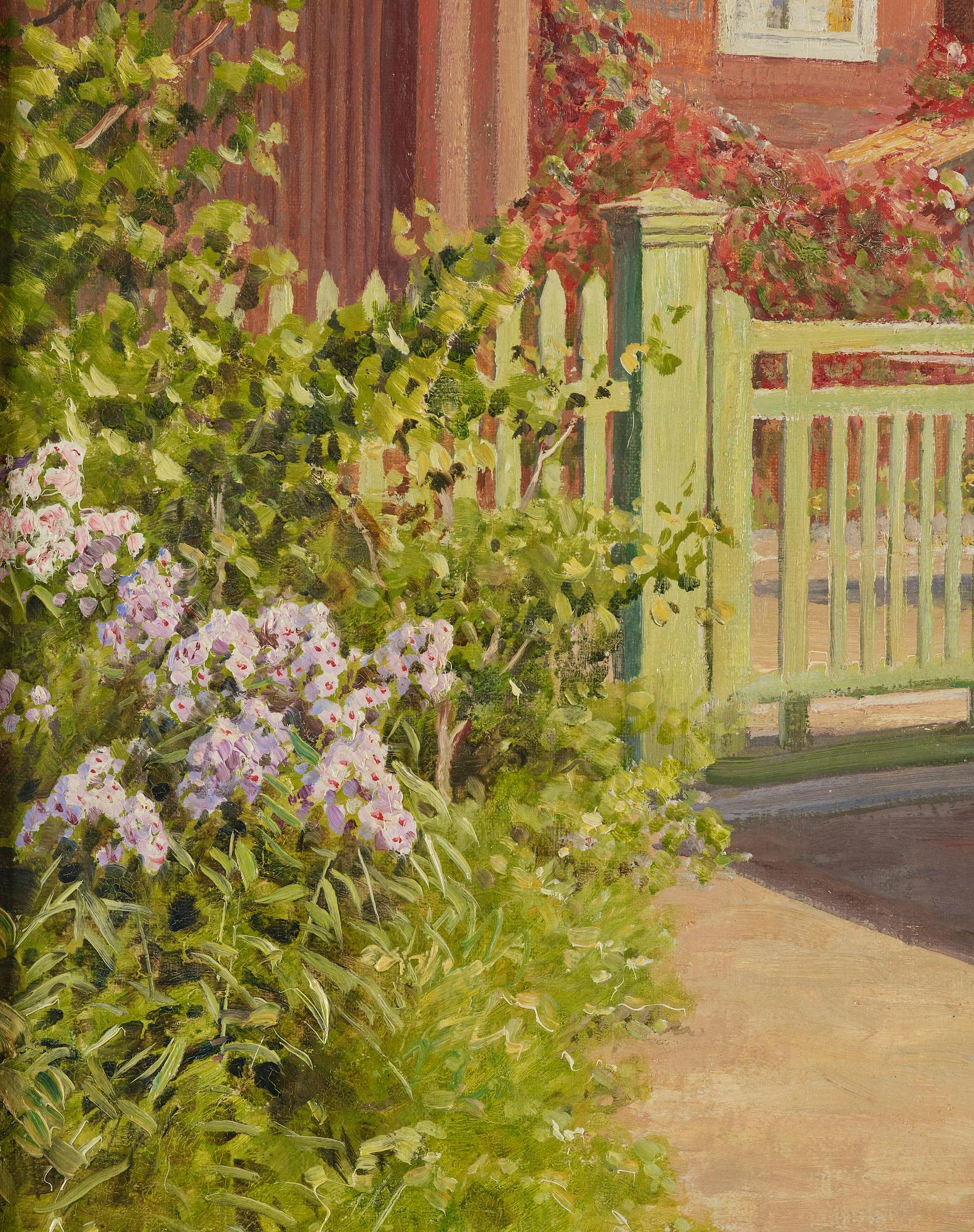 Johan Krouthén, Street with a green gate, Linköping.