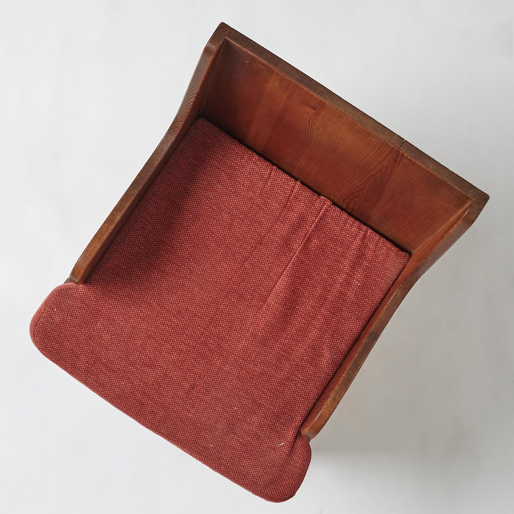 Axel Einar Hjorth, a stained pine 'Lovö' rocking chair, Nordiska Kompaniet 1930s.