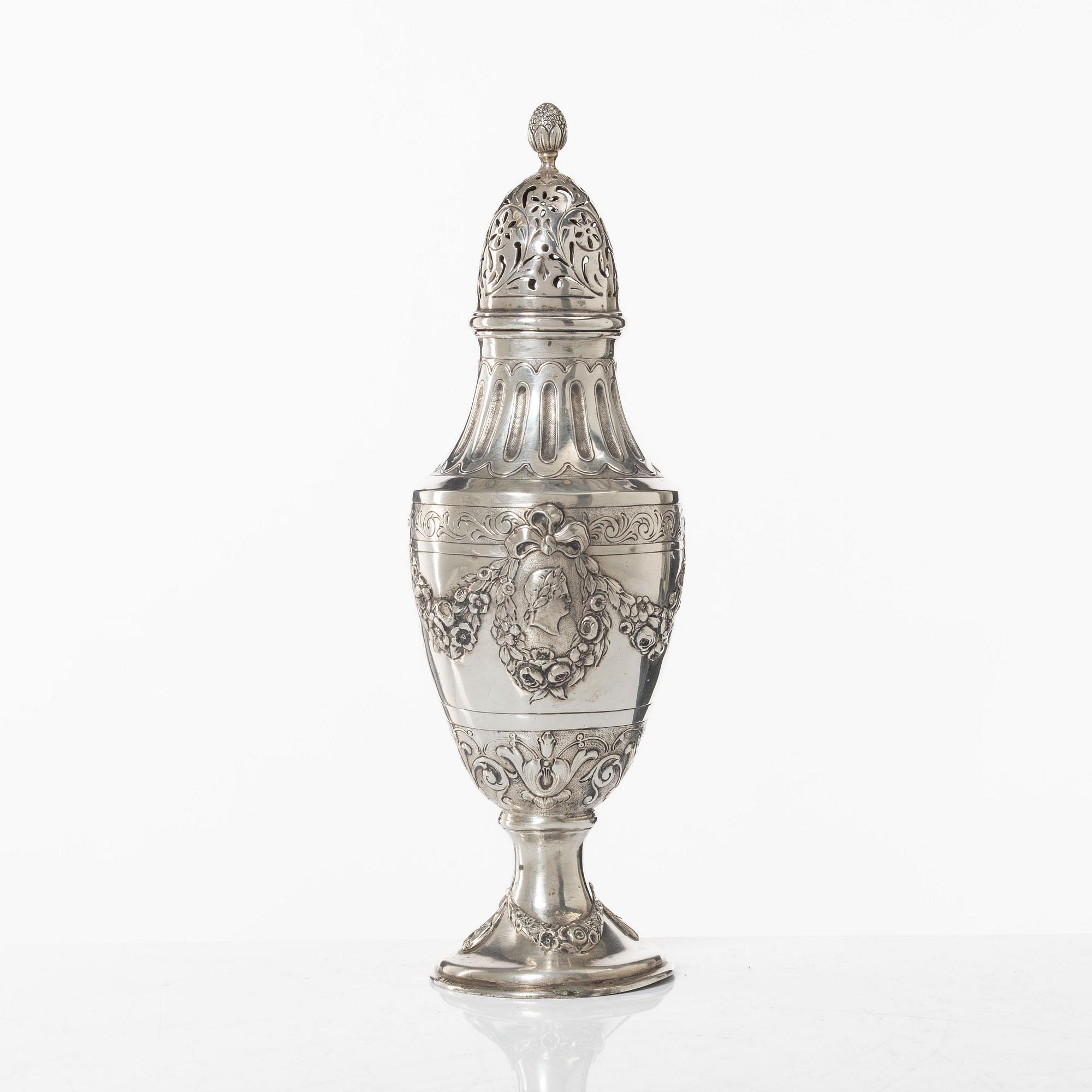 Sockerruska, silver 800, Tyskland, omkring 1900.