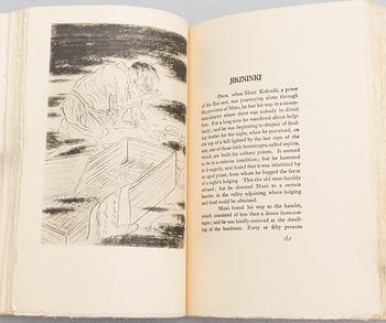 Bok, "Kwaidan", av Lafcadio Hearn, illustrerad och signerad av Yasumasa Fujita. Första upplagan, Japan, 1932.