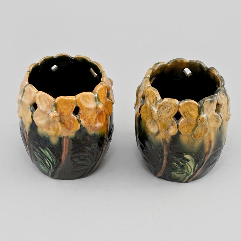 VASER, ett par, Michael Andersen & Son, Danmark, jugend, omkring sekelskiftet 1900, stämplesignerade.