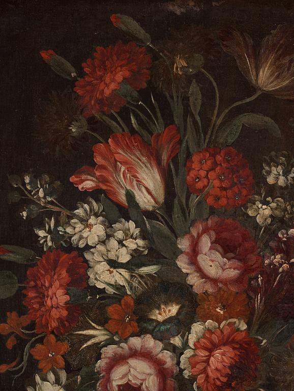 Abraham Mignon Hans krets, Blomsterstilleben på postament.